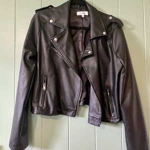 Black Faux Leather Jacket